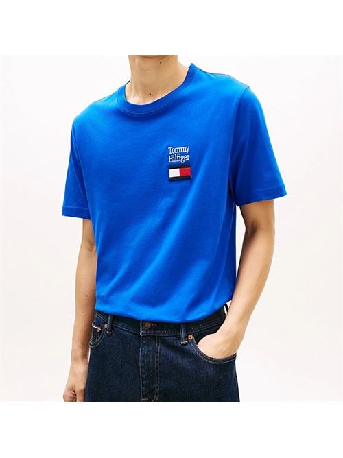 Cotton jersey T-shirt with embroidered logo Tommy Hilfiger | MW0MW42367C7F.C7F